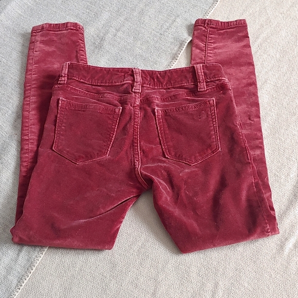 DL1961 chloe skinny velvet burgandy jeans - Picture 2 of 4